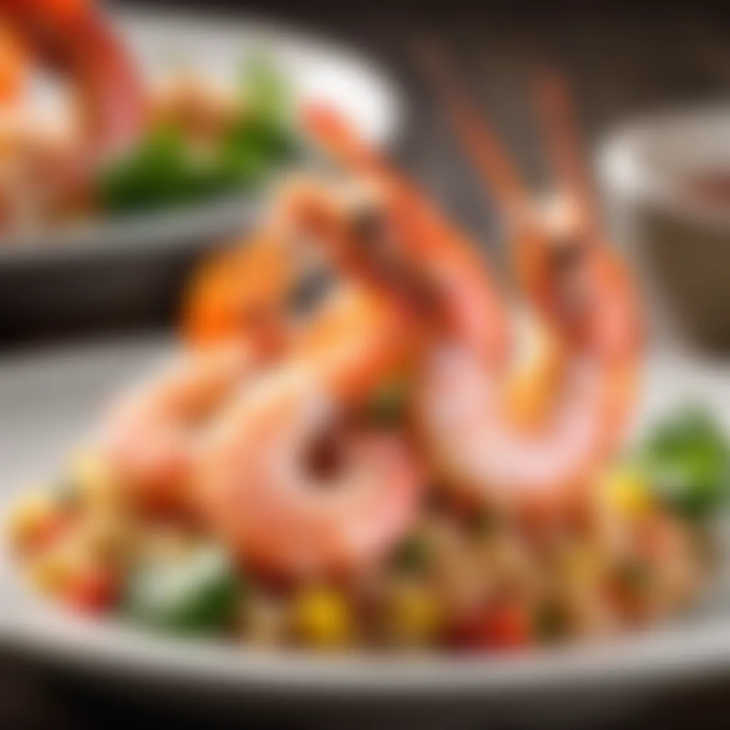 Jumbo Shrimp Recipe - Garnished Dish