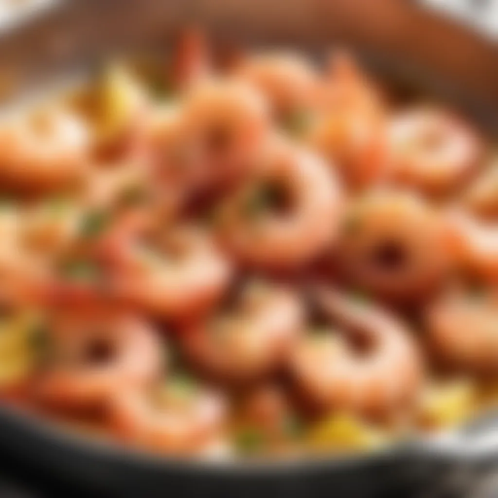 Sauteing Jumbo Shrimp for the Recipe Jumbo Shrimp Recipe - Sauteing Shrimp