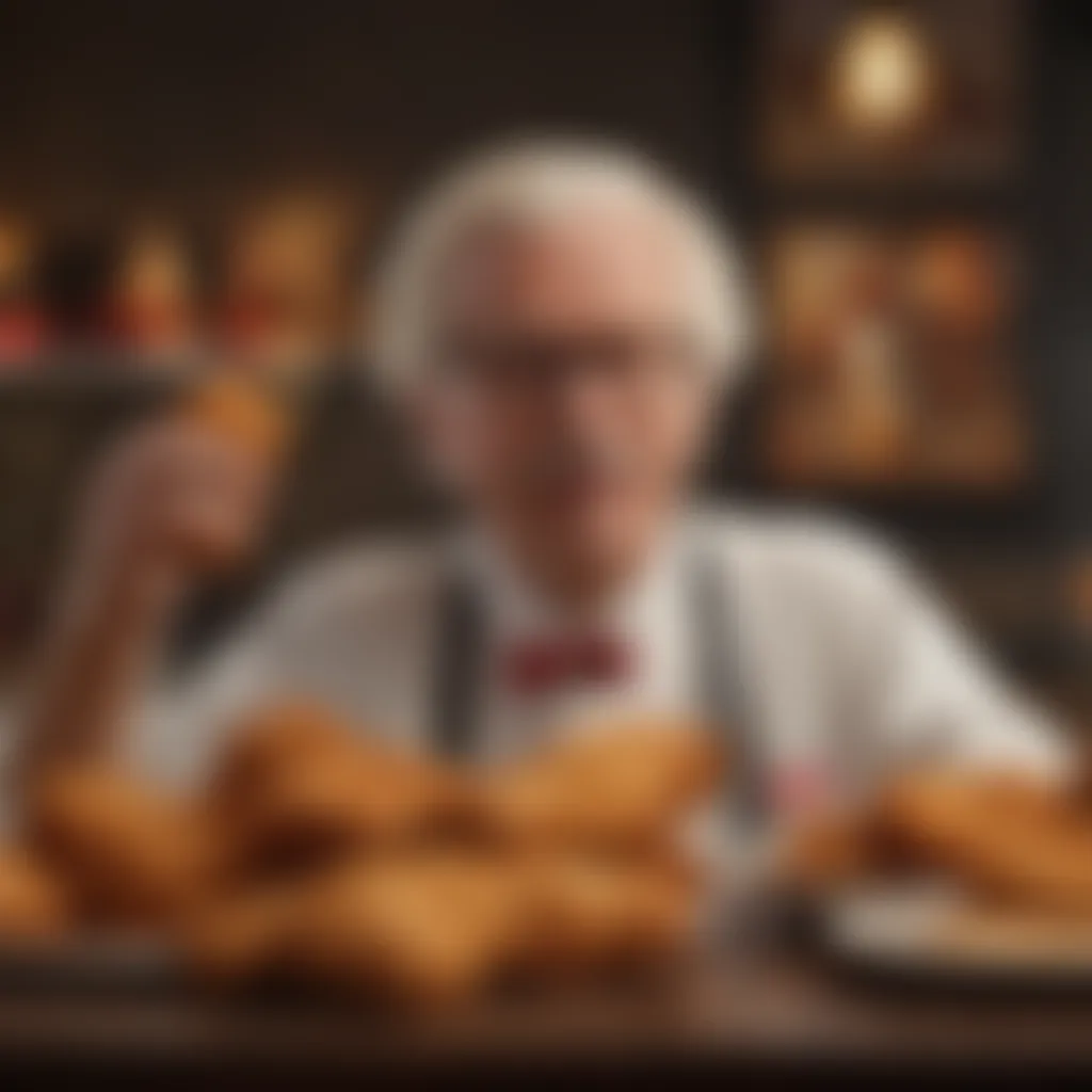 A historical timeline showcasing the evolution of KFC chicken tenders.