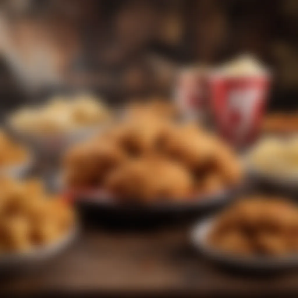 An array of KFC signature dishes showcasing variety and flavor