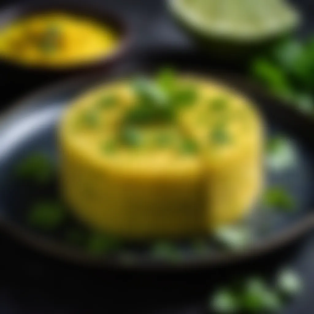 Khaman Dhokla Garnished with Coriander