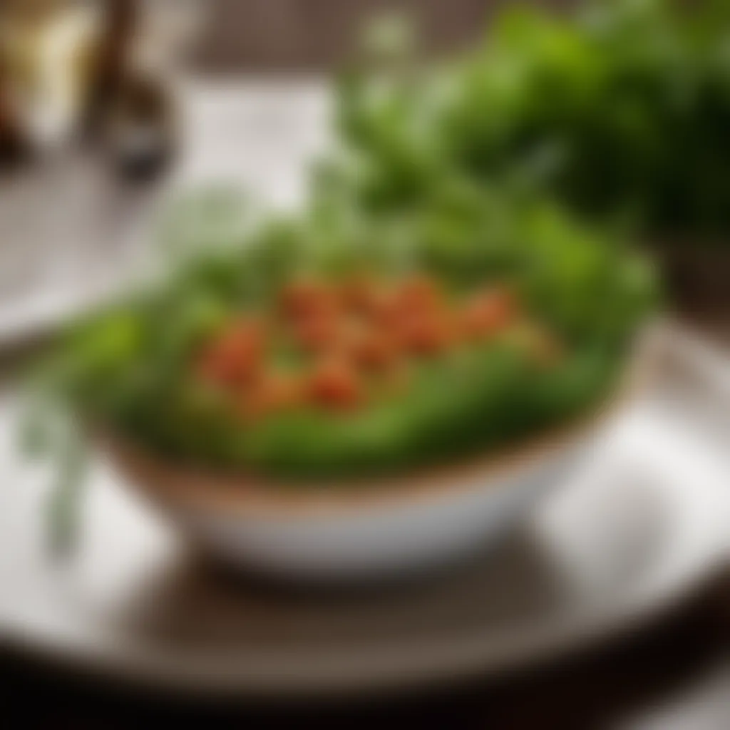Kidney Dish Garnished with Herbs Kidney dish garnished with herbs