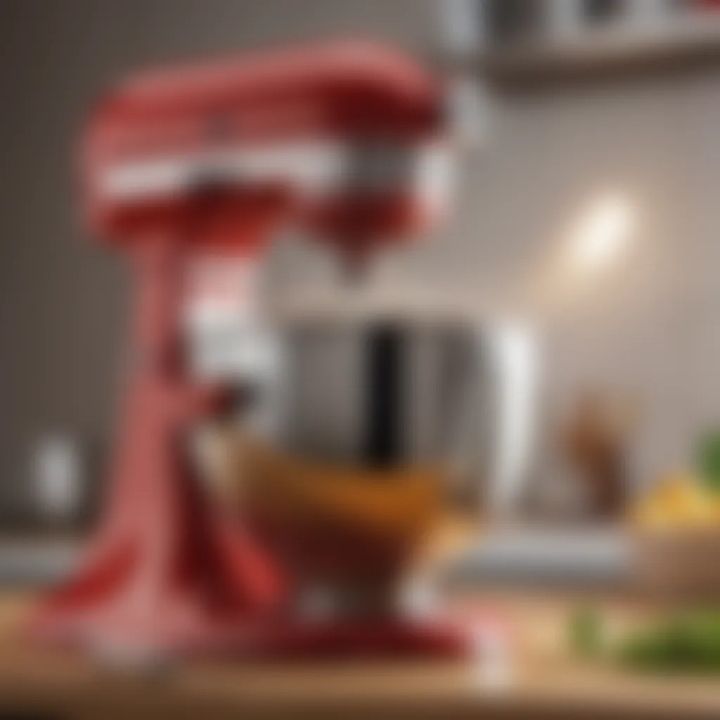 Close-up of a specific KitchenAid attachment in action