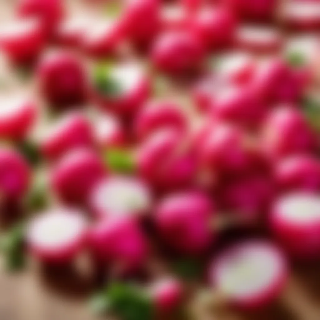 Chopped radishes