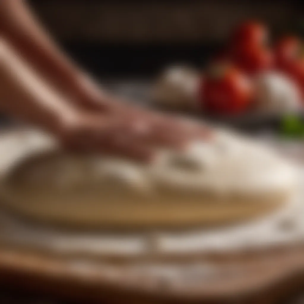 Kneading Italian Pizza Dough