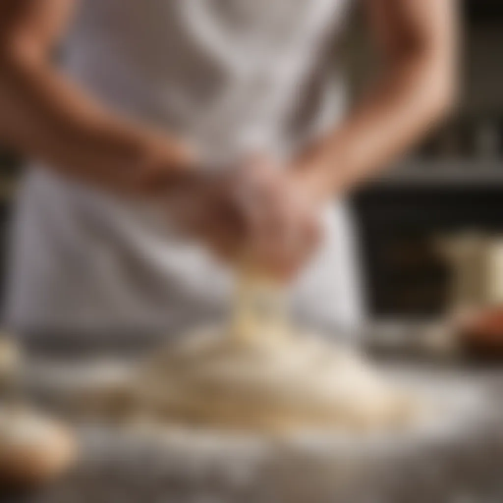 Kneading technique for pizza dough