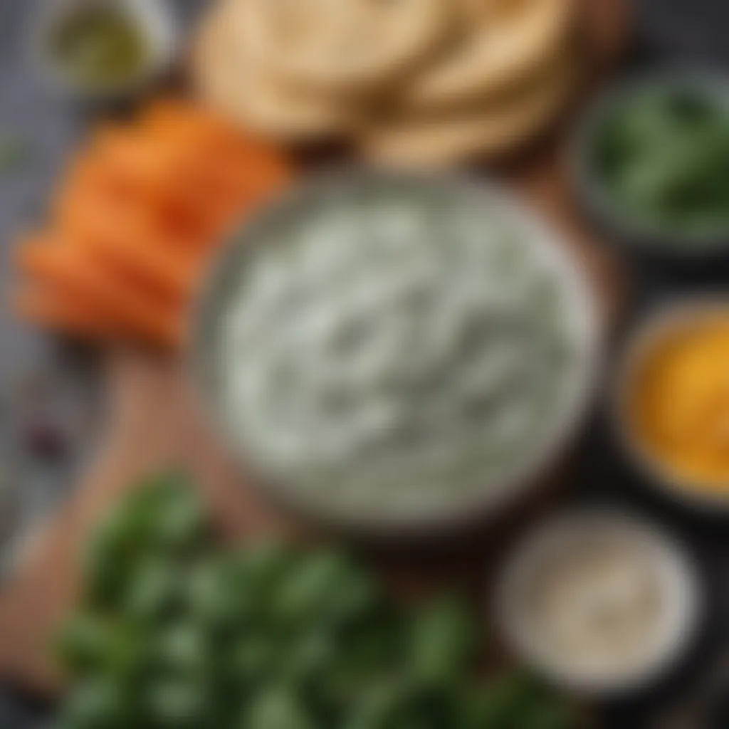 A close-up view of the key ingredients in Knorr spinach dip mix, showcasing its rich textures