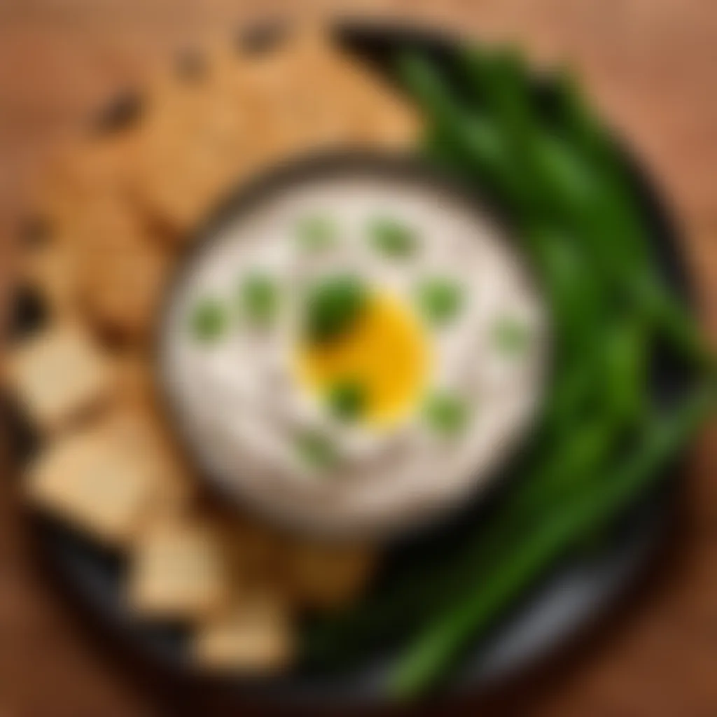 Knorr vegetable dip served with crackers