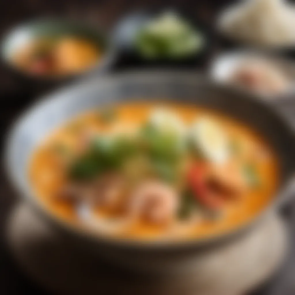 Laksa in a bowl