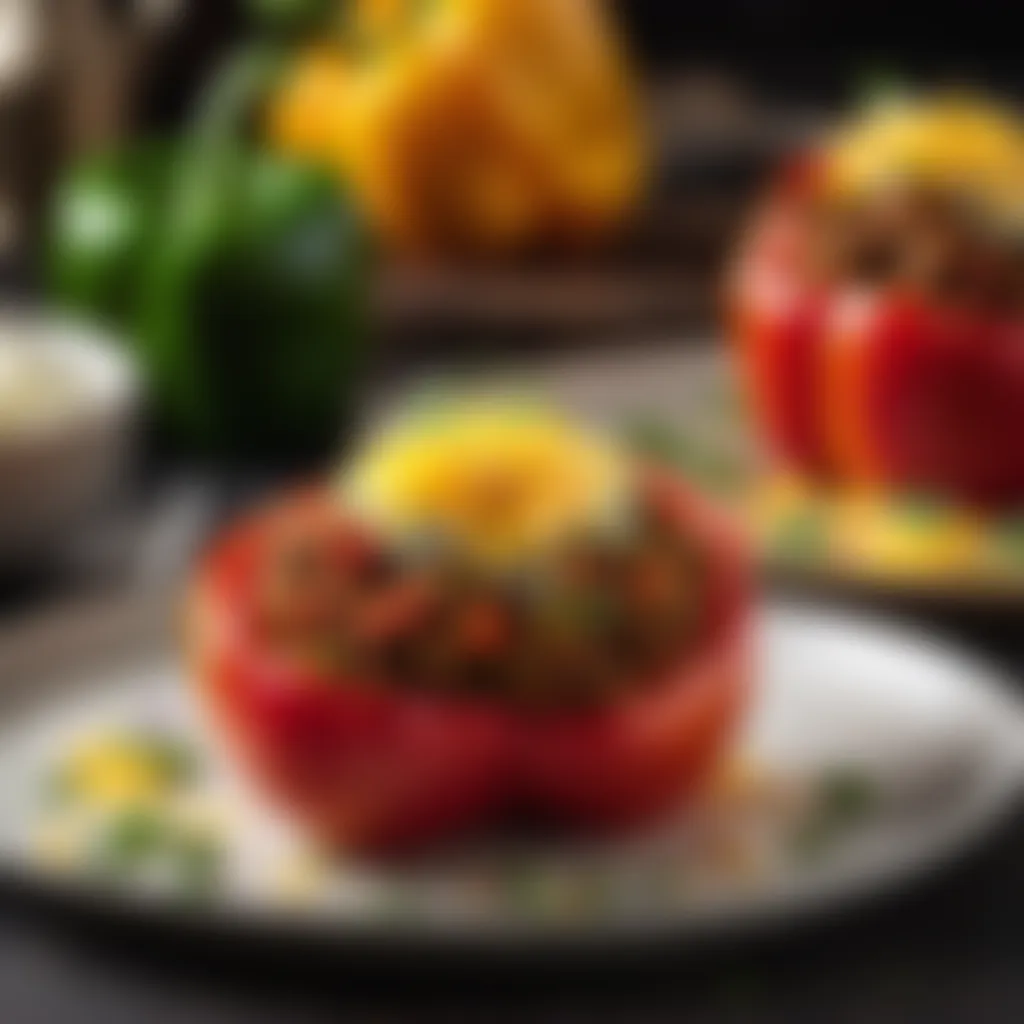 Lamb Mince Stuffed Bell Peppers