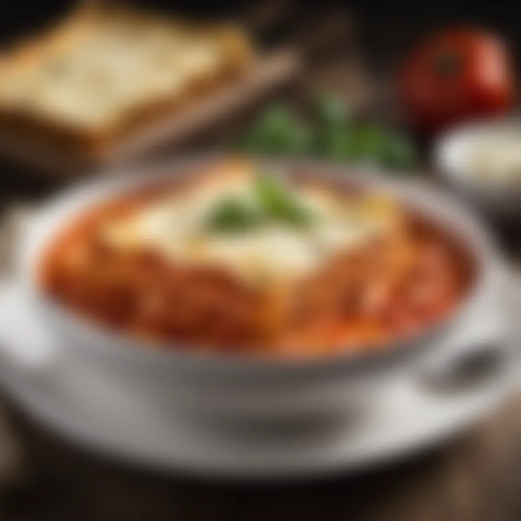 Lasagna Soup Plated