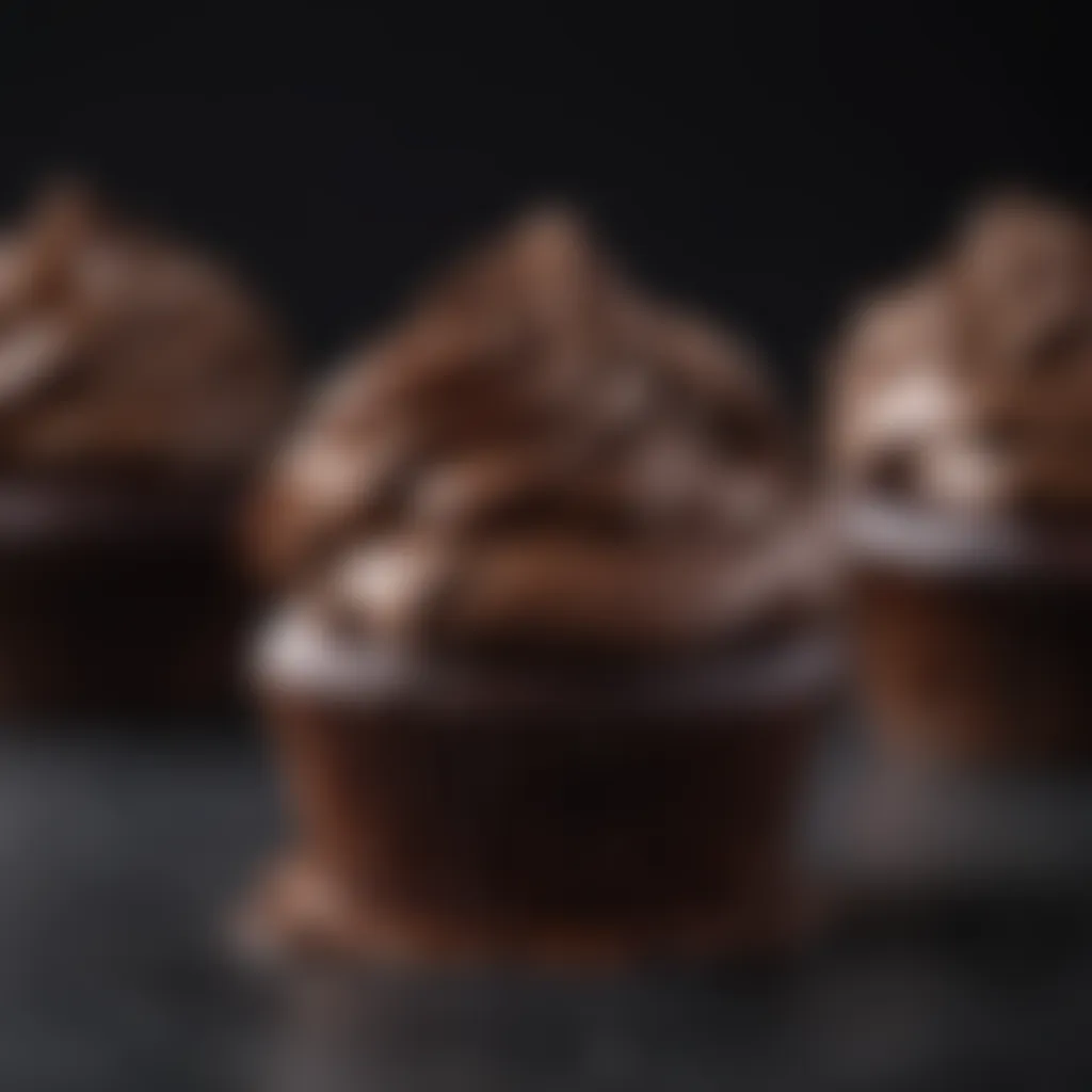 Layered chocolate cupcakes with a creamy filling