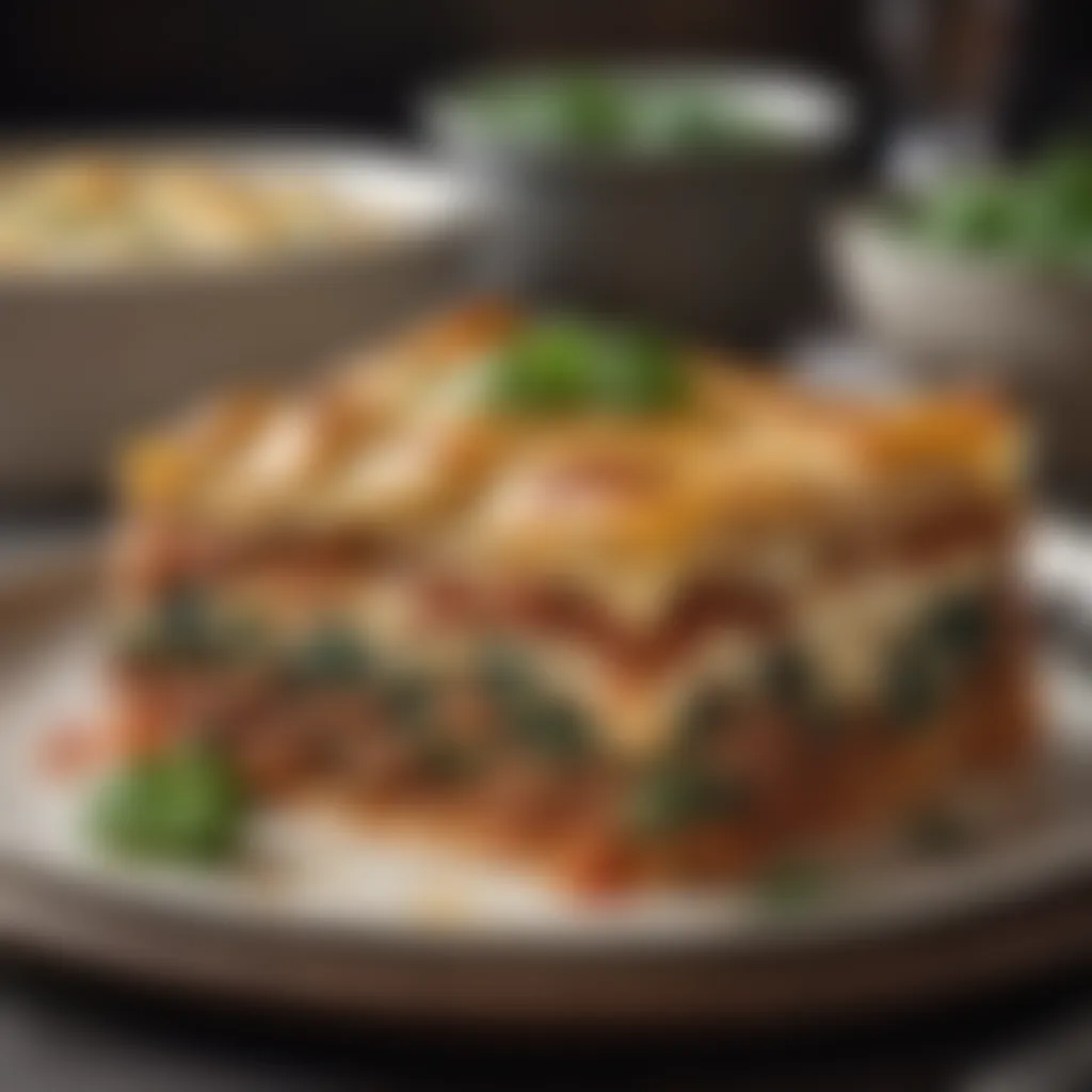 Layered Goodness - Sausage and Spinach Lasagne