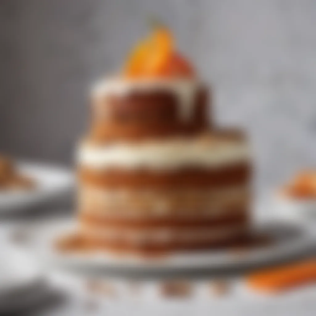 Layering Carrot Cake