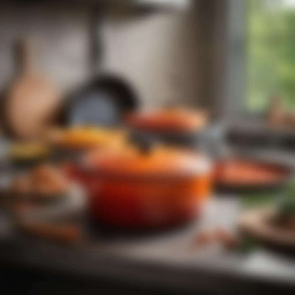 Durability test showcasing the resilience of Le Creuset cookware