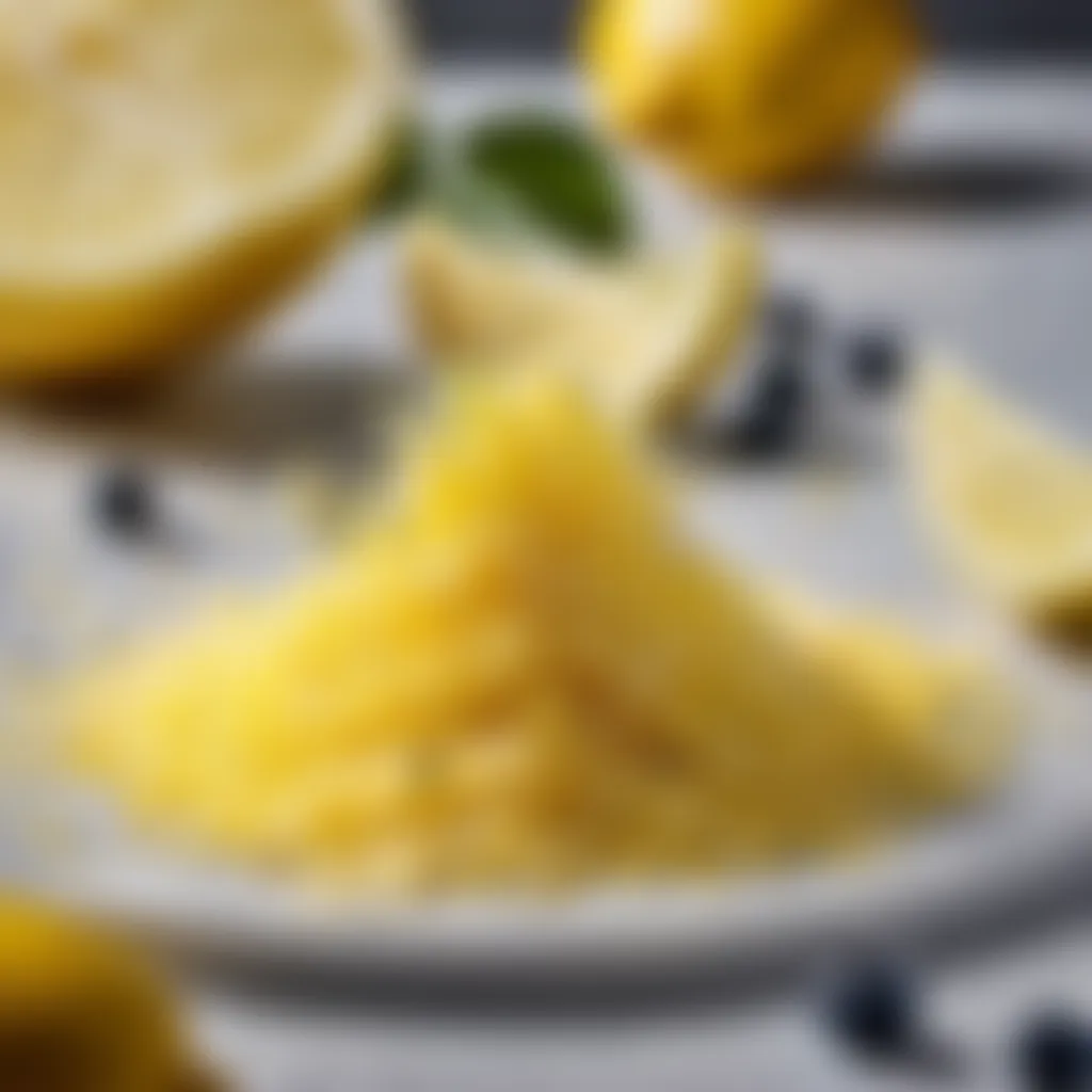 Freshly Grated Lemon Zest Freshly Grated Lemon Zest for an Aromatic Twist