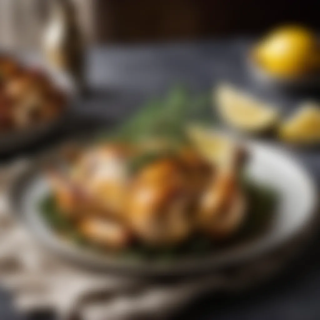 Finished Lemon Thyme Chicken Dish Finished Lemon Thyme Chicken Dish