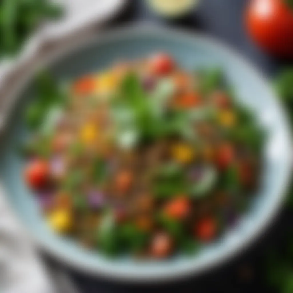 Lentil Salad with Fresh Vegetables