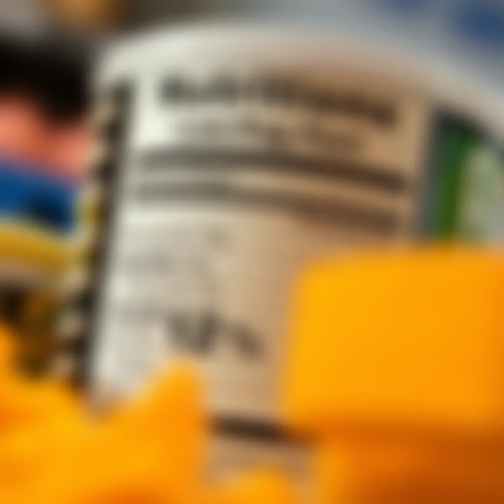 A close-up of a nutrition label emphasizing low-fat content