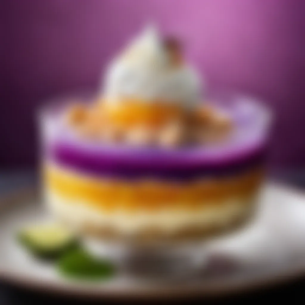 Luscious halo-halo dessert topped with creamy leche flan