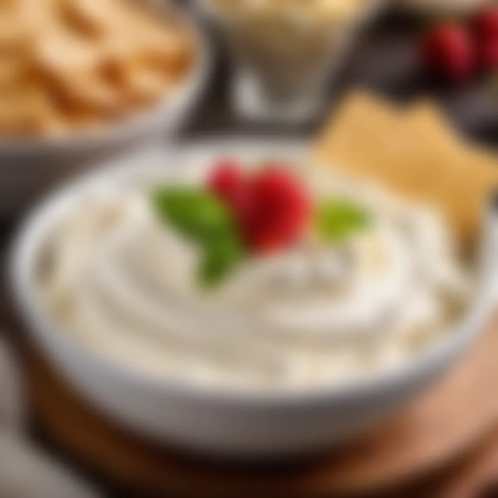 Indulgent Cream Cheese Dip Presentation