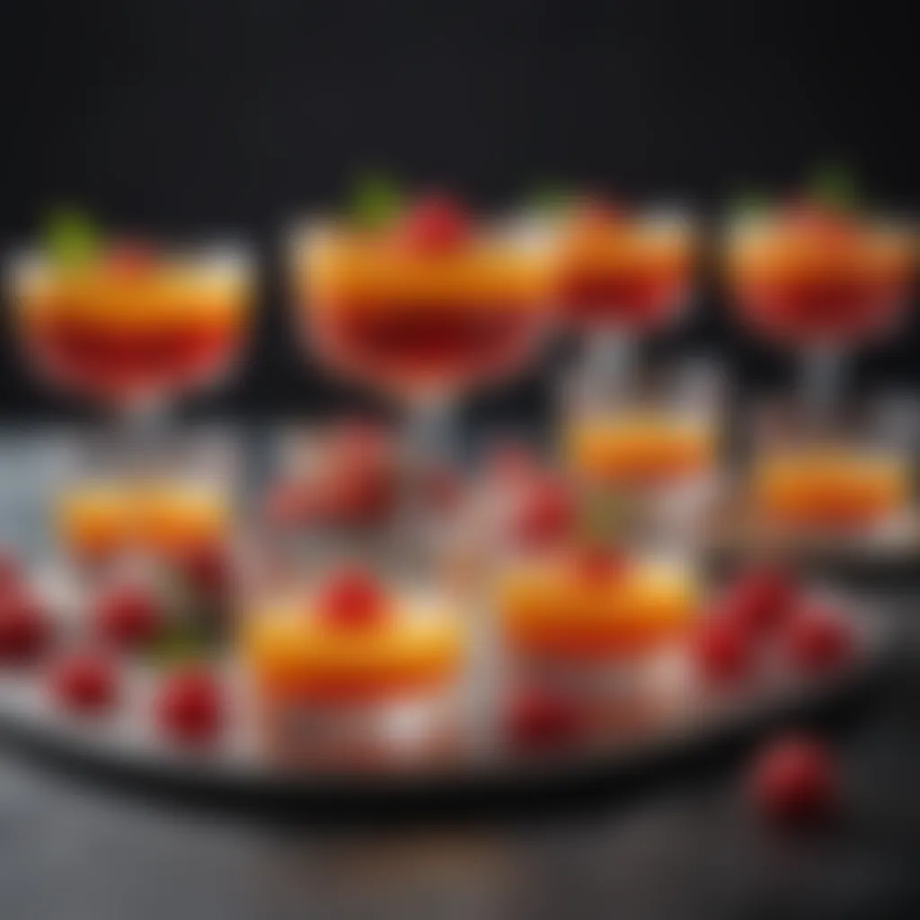 Luxurious Garnishes for Jello Shots