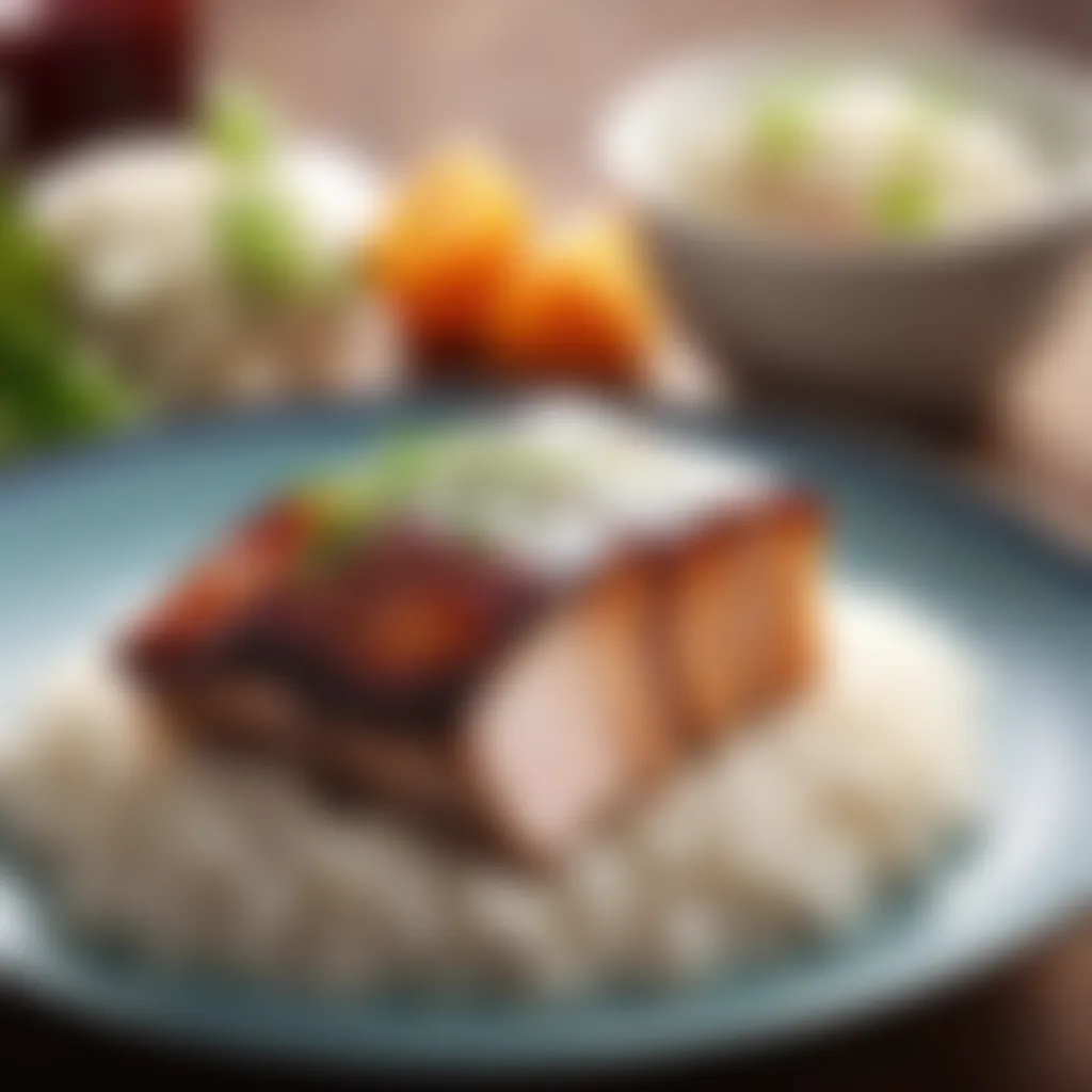 Luxurious Ingredients for Pork Belly and Rice