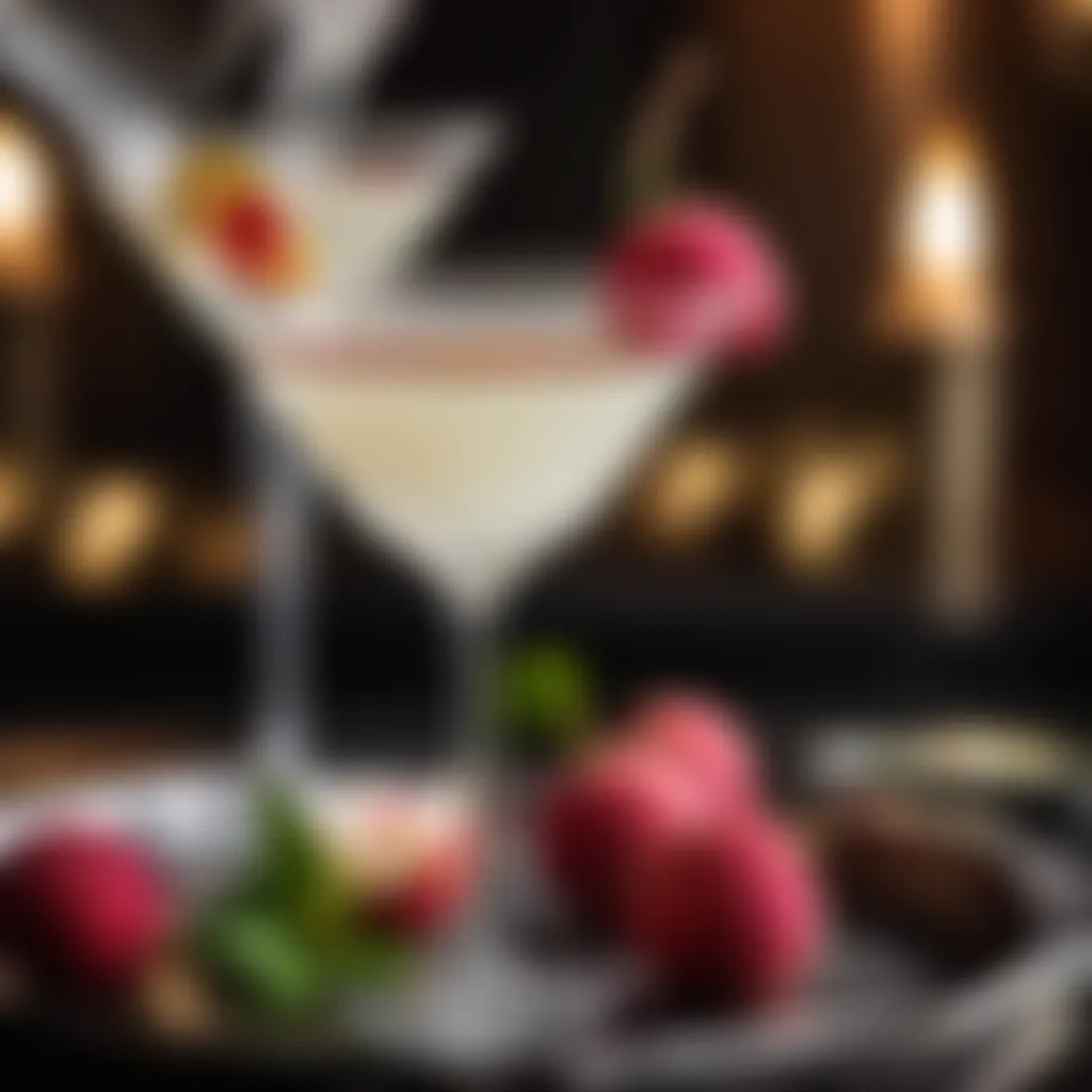 Luxurious Lychee Martini Garnish