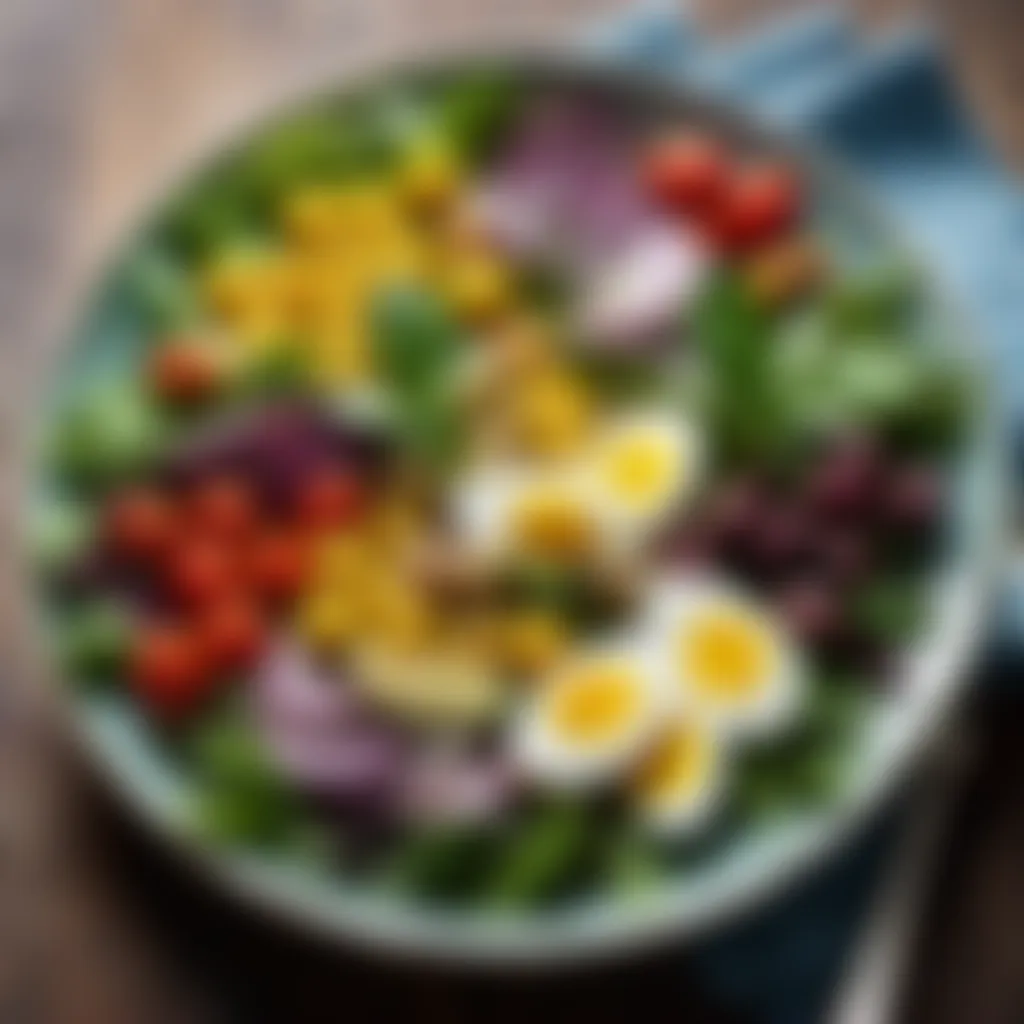 Garden Fresh Vegetables in Salad Nicoise Exquisite blend of fresh vegetables in Salad Nicoise