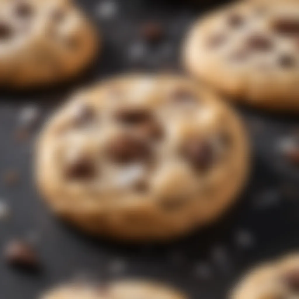 Luxurious sugar-free chocolate chip cookies with a sprinkle of sea salt