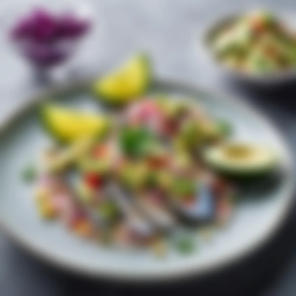 Gourmet Mackerel Ceviche with Avocado Slices