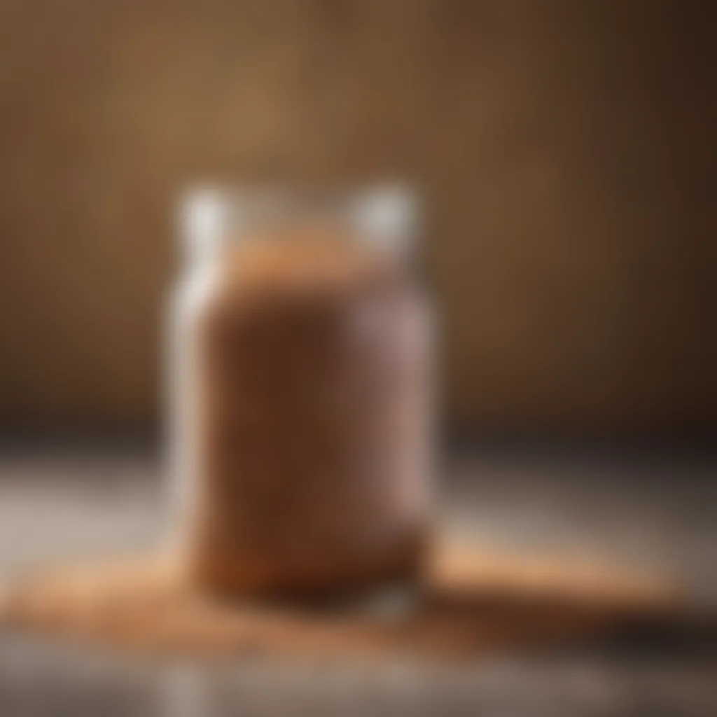 Delicate grains of malted barley in a glass jar