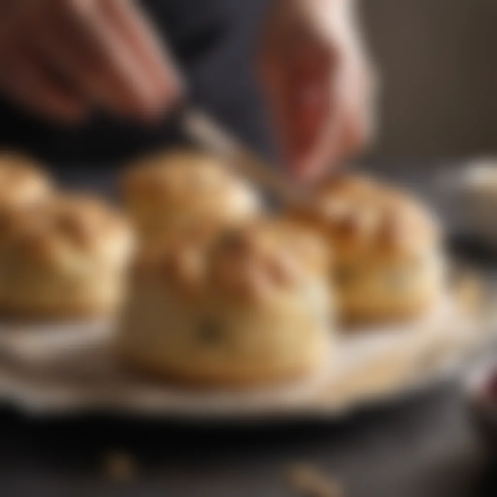 Delicate scone baking process