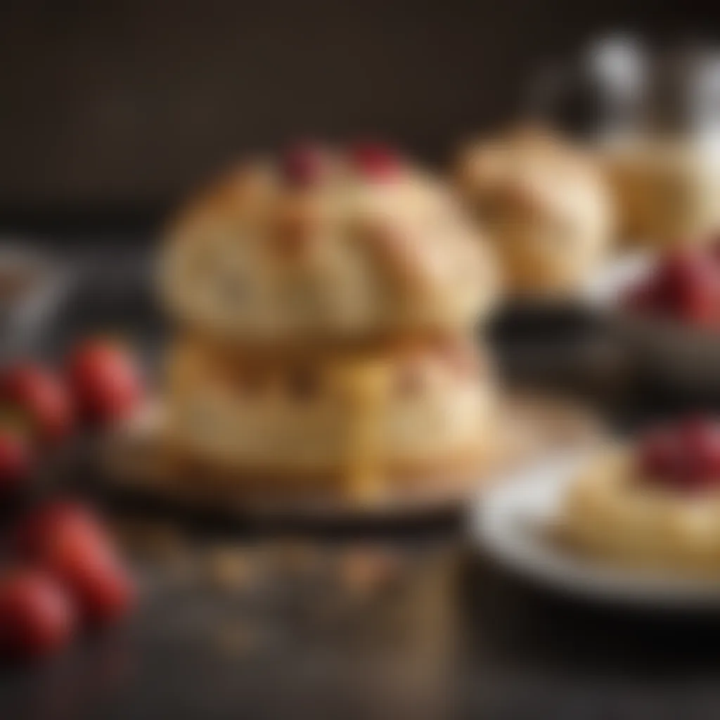 Exquisite scone ingredients selection