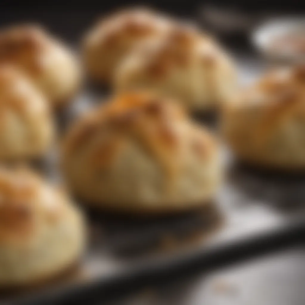 Artful scone shaping before baking