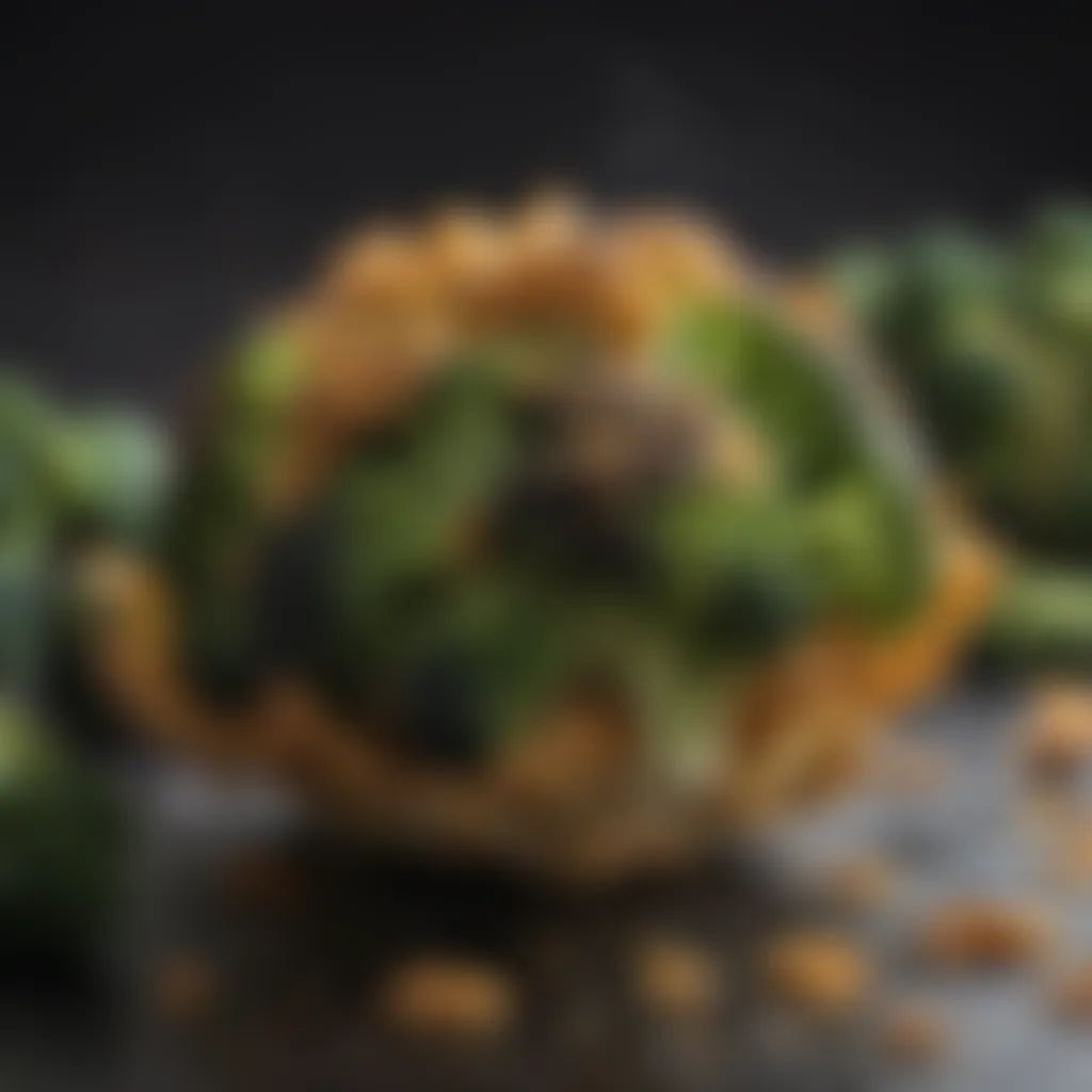 Delicious roasted broccoli with a golden crust