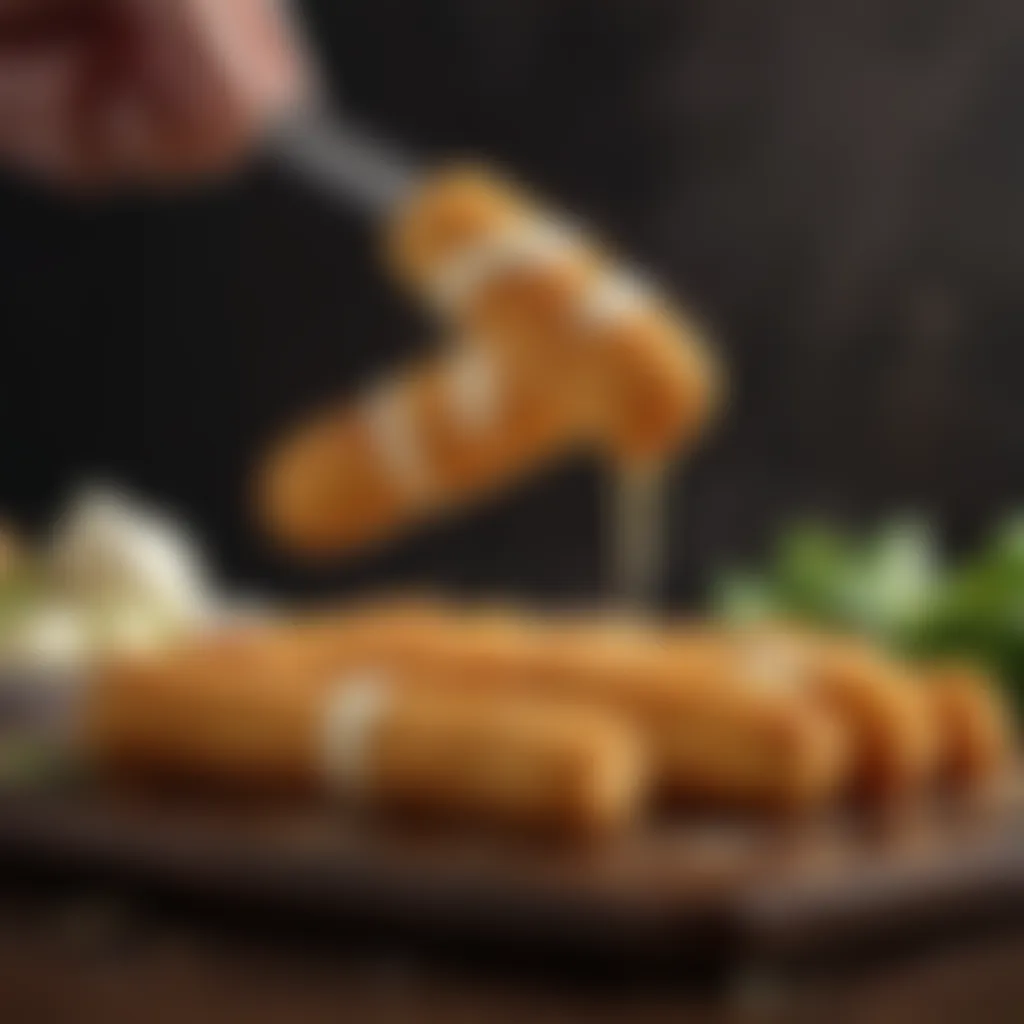 Elevated Mozzarella Stick Presentation