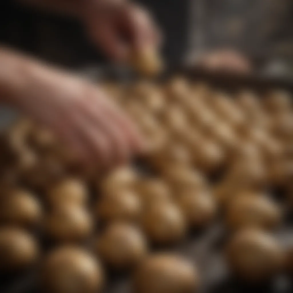 Variety of fresh potatoes for baking