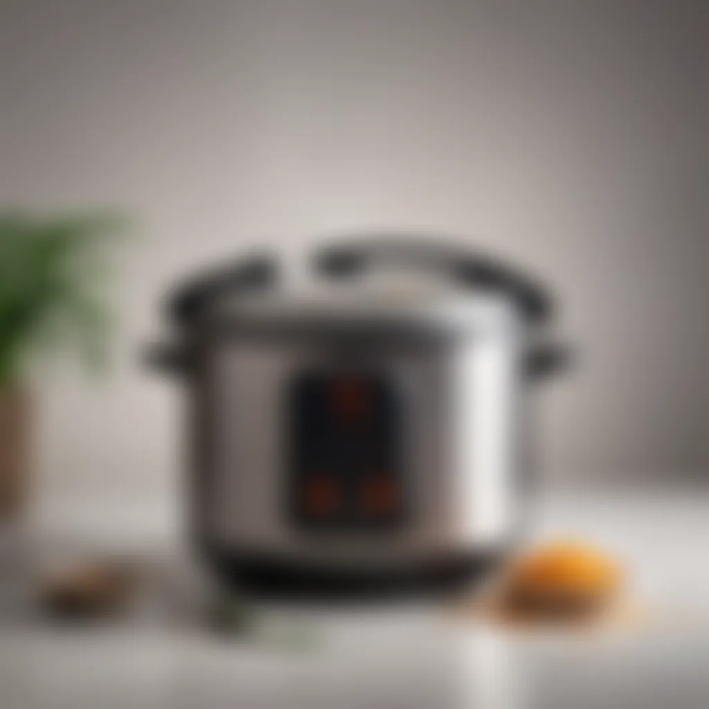 Elegant pressure cooker enhancing the rice cooking experience