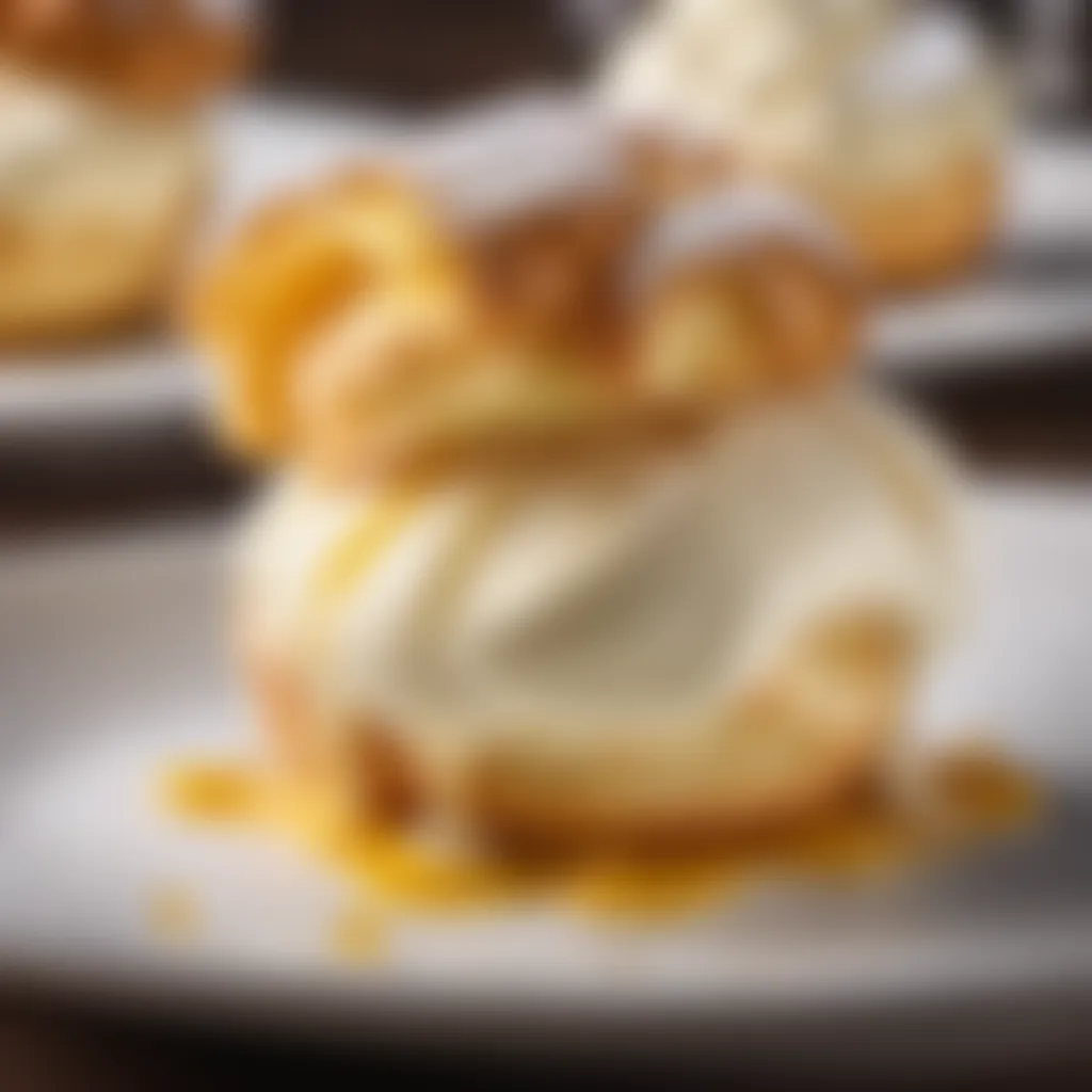 Artistic Cream Puff Garnishing