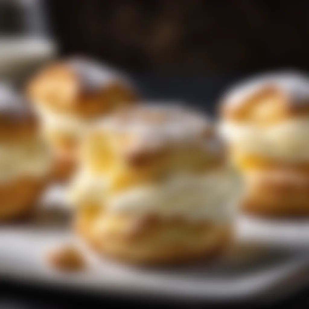 Exquisite Cream Puff Presentation