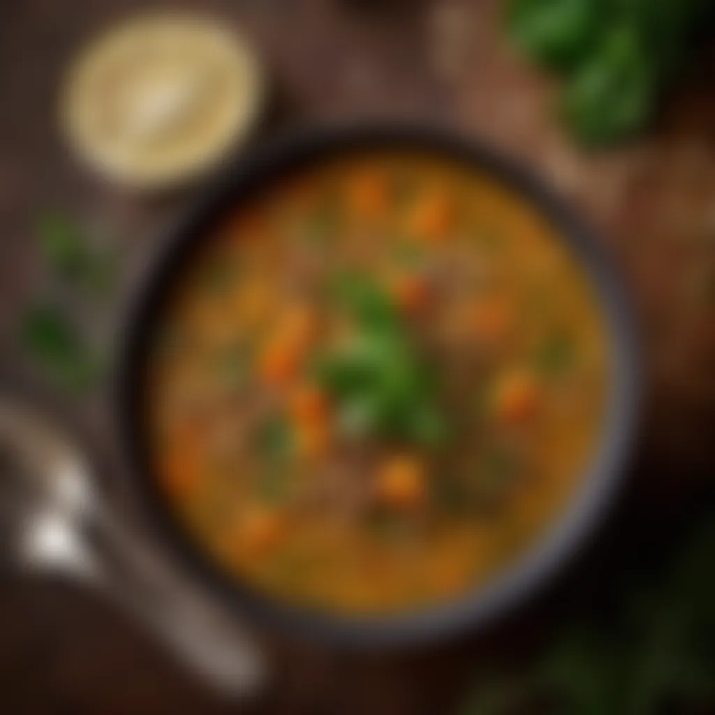 Savory Lentil Soup with Fresh Herbs and Lemon Zest