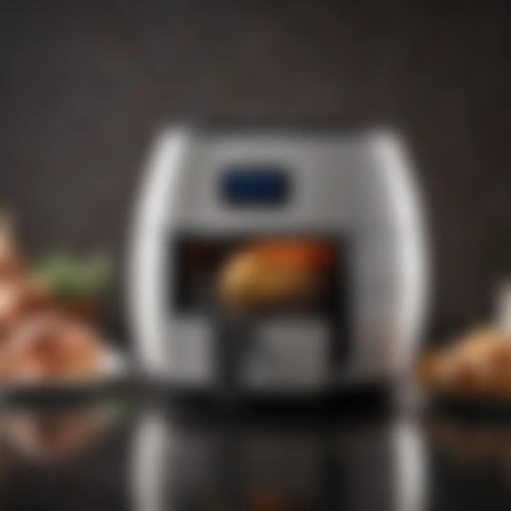 A pristine air fryer showcasing its sleek design