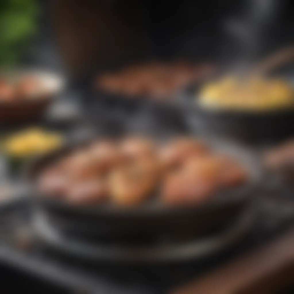Temperature Precision Precise temperature control on kamado grill
