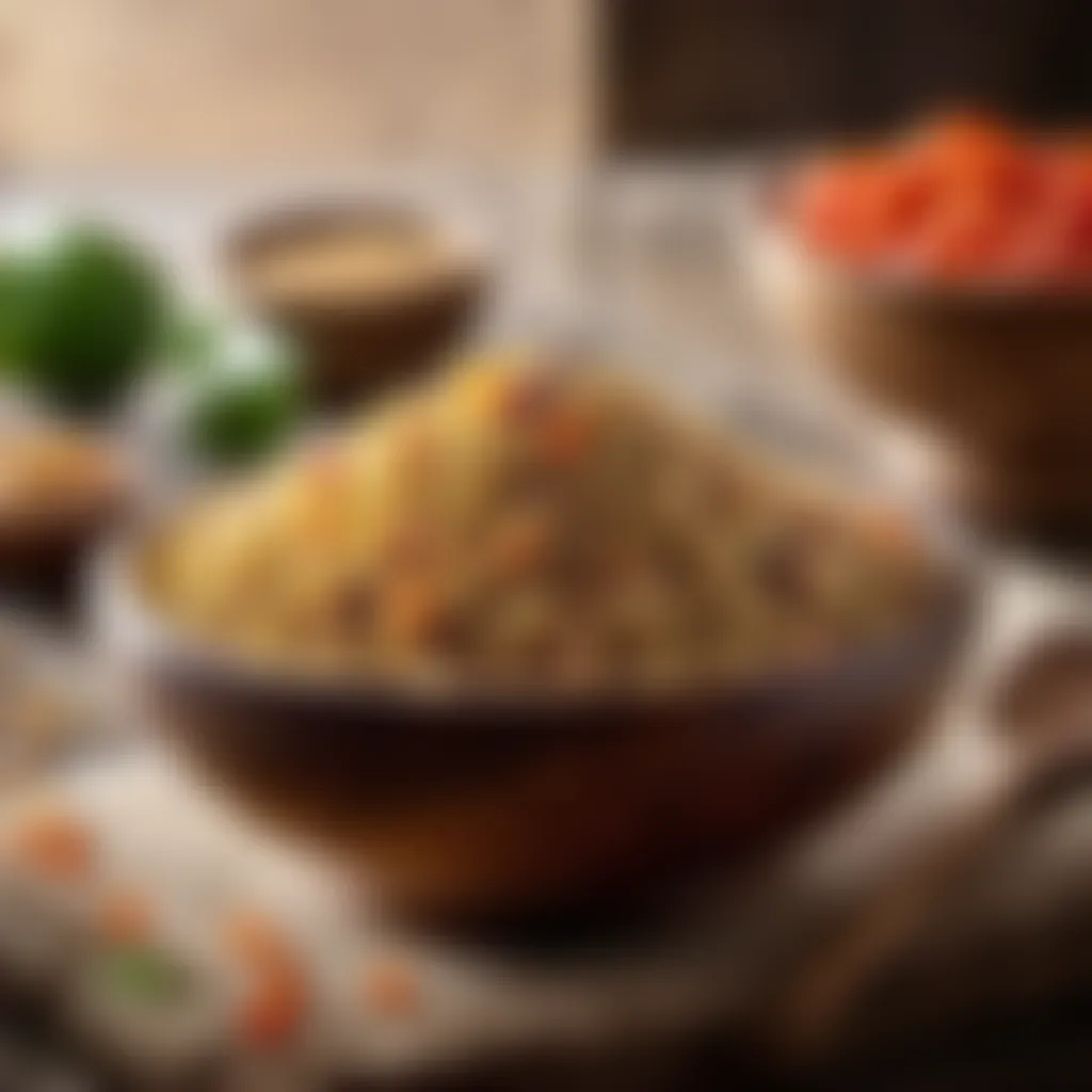 Quinoa grains in a rustic wooden bowl