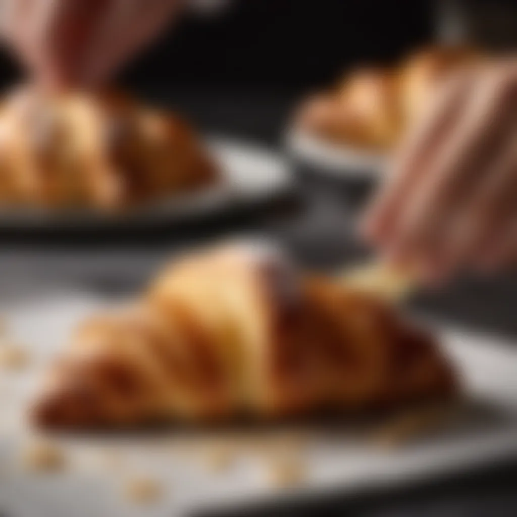 Croissant folding process