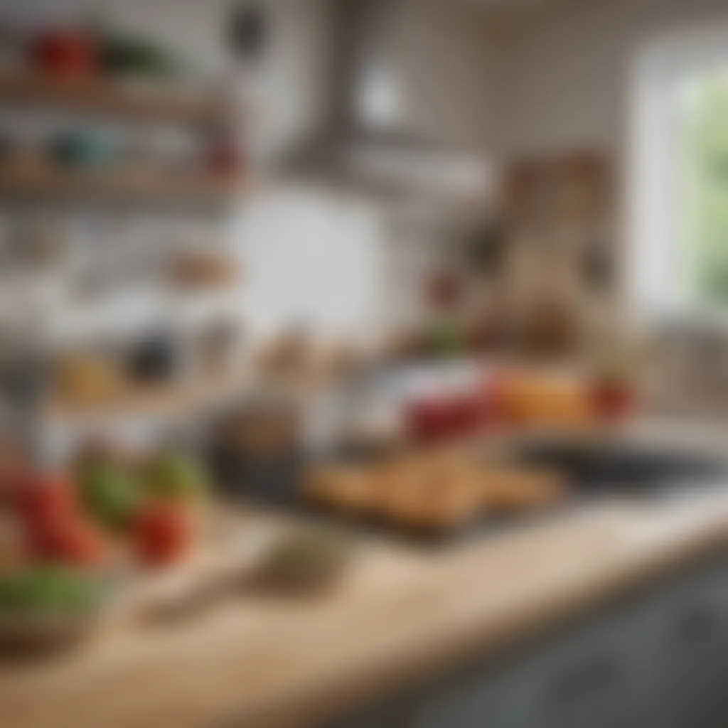 A vibrant kitchen with various cooking tools and utensils