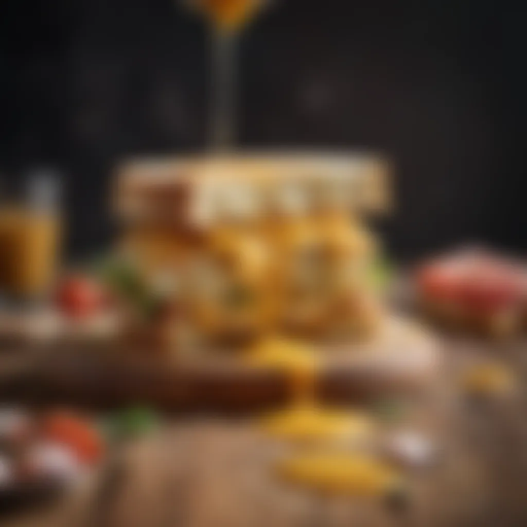 Cheese Melting Blissfully Melted cheese cascading over layers of sandwich goodness