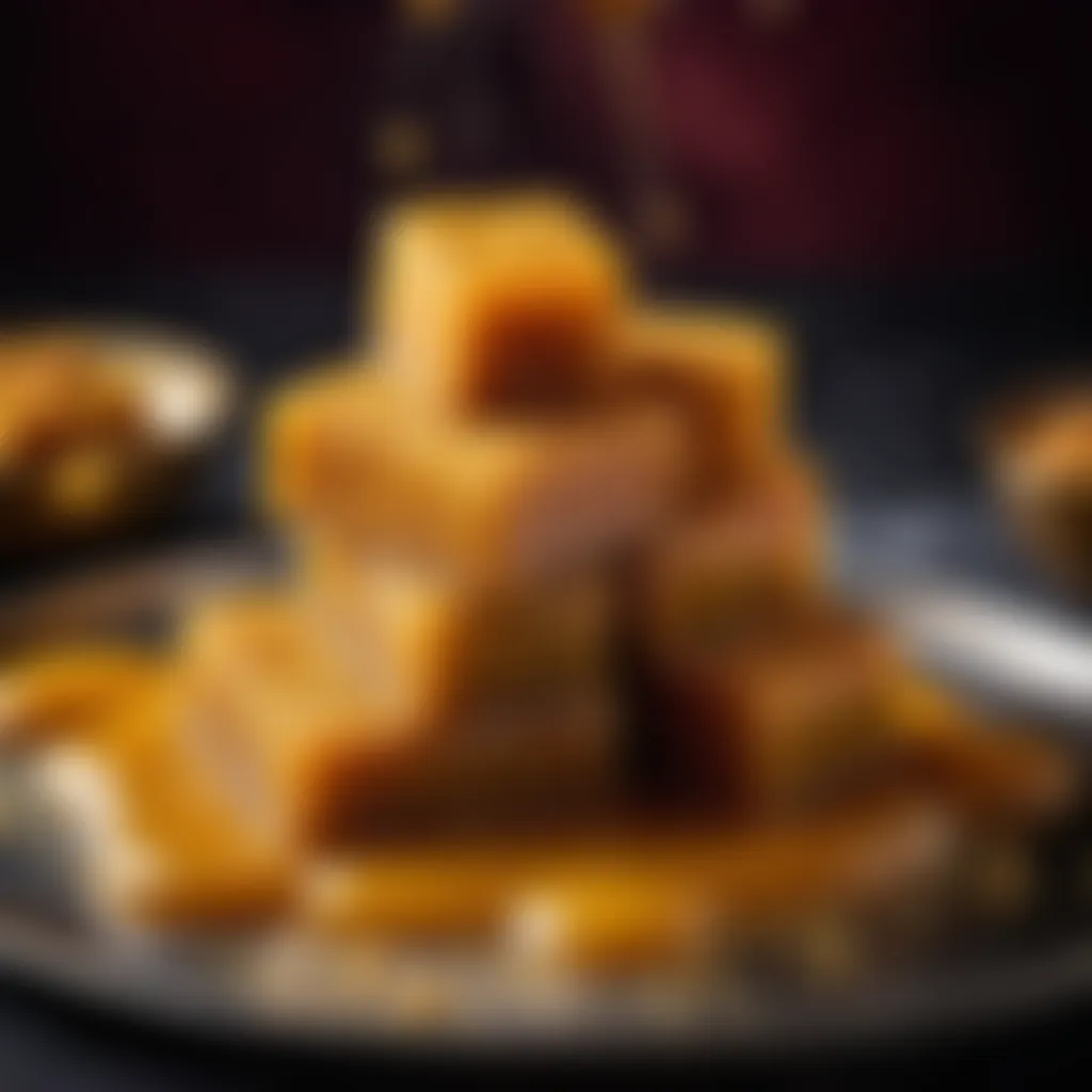 Golden transformation of jaggery Jaggery melting into golden sweetness for Aadi Paal