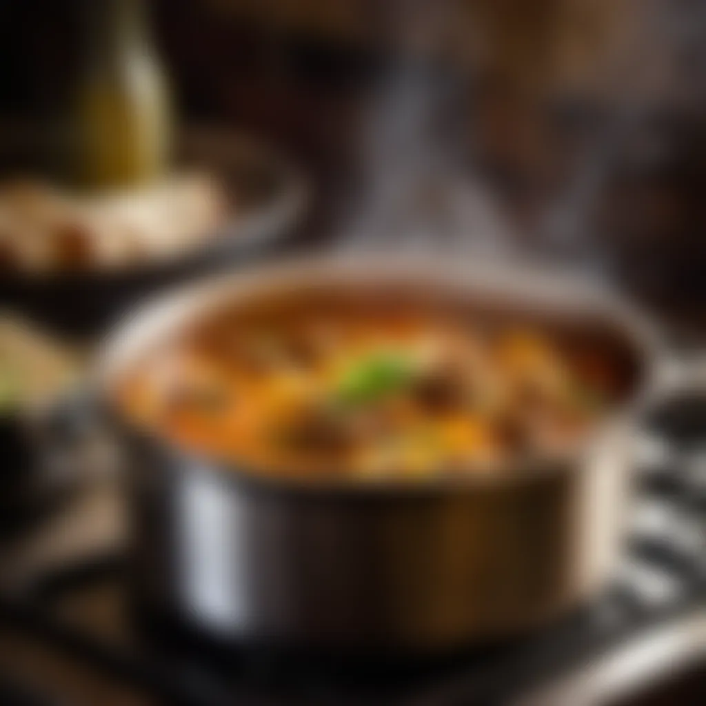 Simmering Elegance Memon Akhni simmering in pot